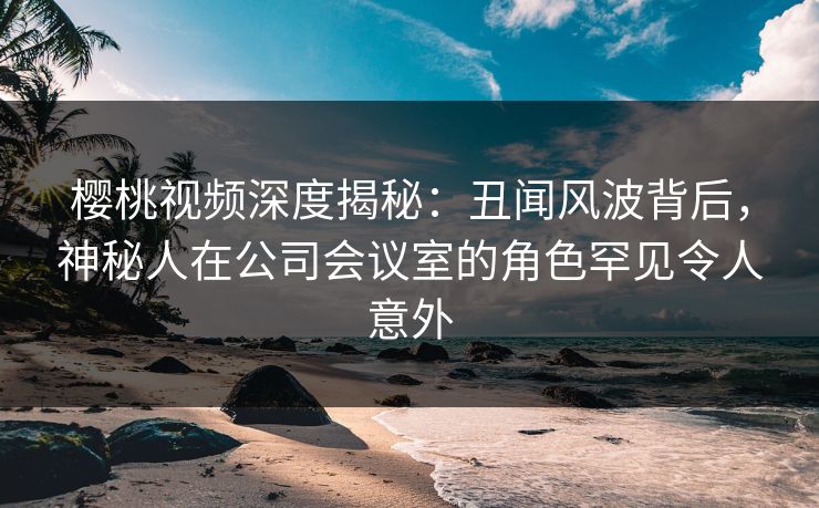 樱桃视频深度揭秘：丑闻风波背后，神秘人在公司会议室的角色罕见令人意外